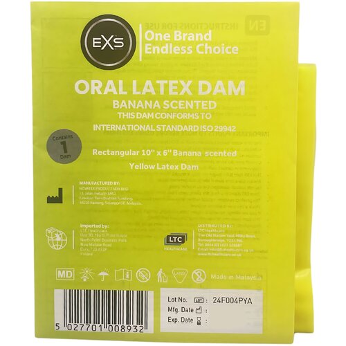EXS Oral Latex Dams Flavoured Banana 1pc Cijene