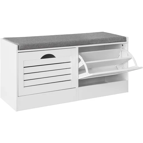 SoBuy predsoba klop za čevlje s sedežem v beli barvi v stilu minimalizma, (20814949) SoBuy predsoba klop za čevlje s sedežem v beli barvi v stilu minimalizma, (20814949)