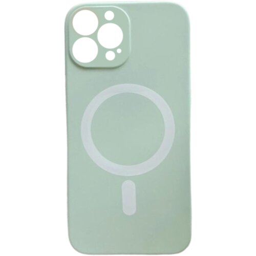 Silikonska futrola magnetic za iphone 15 pro, mint Slike