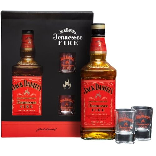 Jack Daniels Fire + 2 ča&amp;scaron;e 0.70 Slike