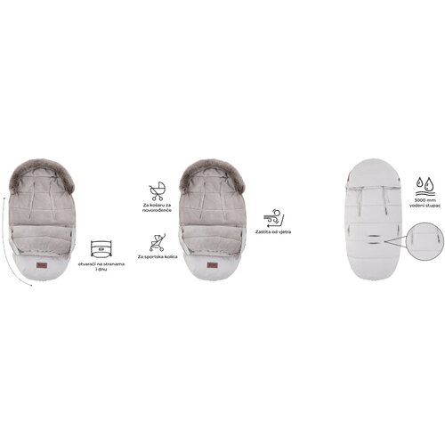 Petite&amp;amp;Mars Footmuff Comfy 4 v 1 zimska vreča za voziček, Veritable Khaki Slike