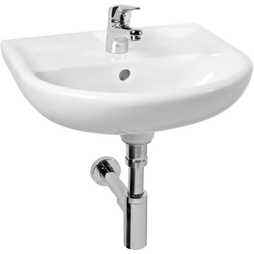 Jika H8153820001041 Lyra Plus 45 x 37 cm stenski keramični umivalnik z odprtino za armaturo Slike