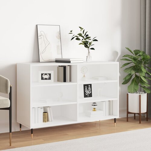 VidaXL Komoda dimljeni hrast 103,5x35x70 cm inženirski les Slike