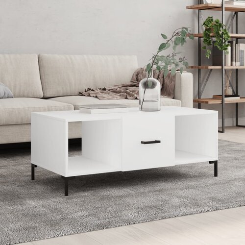 The Living Store Klubska mizica bela 102x50x40 cm inženirski les - Klubska Mizica, (21438034) Slike