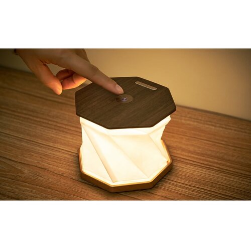 Gingko Rjava LED namizna svetilka (vi&amp;scaron;ina 18 cm) Twist Hexagon &amp;ndash; Slike