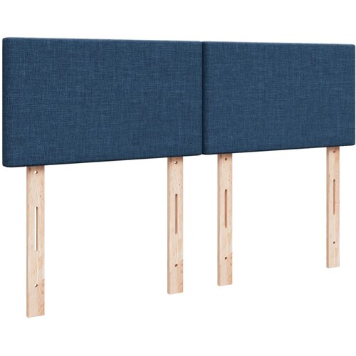  Krevet s oprugama i madracem plavi 140x200 cm od tkanine Slike