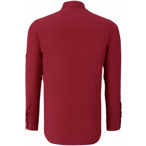 Dewberry DOUBLE SET G721 MEN'S SHIRT-BURGUNDY-NAVY Cene