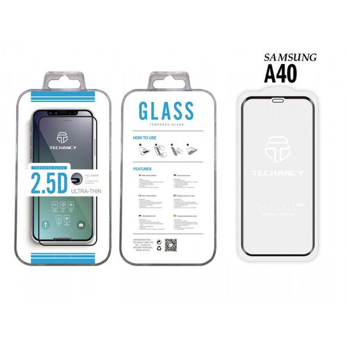  Kaljeno steklo Full Glue 2.5D za Samsung A40 črno Cene