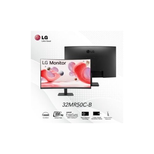 LG 32&amp;Prime; Monitor FHD 100Hz31.5&amp;Prime;,VA,250cd,5ms,1500R,VGA,HDMIx2,AMD FreeSync,Tilt -5 ~ 20,VESA Slike