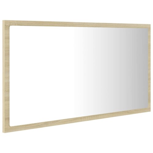  LED kupaonsko ogledalo boja hrasta sonome 80x8,5x37 cm akrilno Slike
