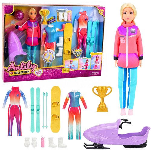 Anlily Doll Winter Sports Skis Snowmobile Snowboard Clothes Set Slike