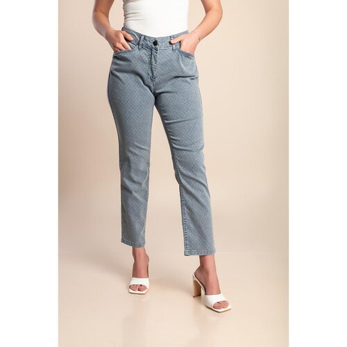 Fenzy Plus Size Traperice Visokog Struka, Plave Slike