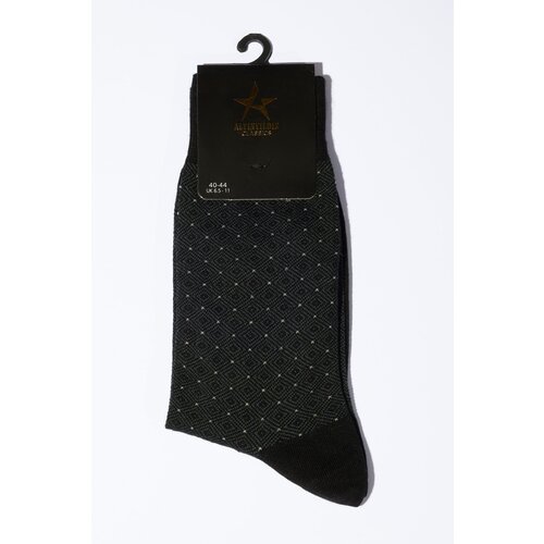 Altinyildiz classics Men&amp;#039;s Black-Grey Patterned Bamboo Cleat Socks Slike