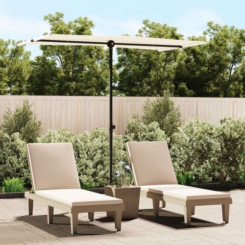  Vrtni suncobran s aluminijskom &amp;scaron;ipkom 180 x 110 cm boja pijeska Slike