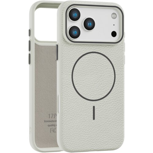  leather grip magsafe maska za iphone 17 pro - bela Cene