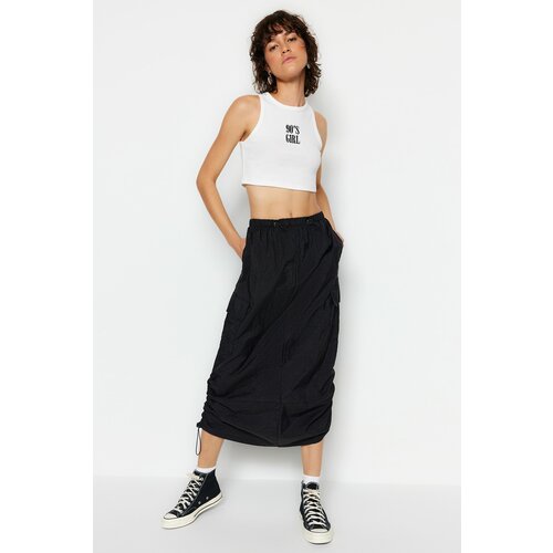 Trendyol Skirt - Black - Midi Slike