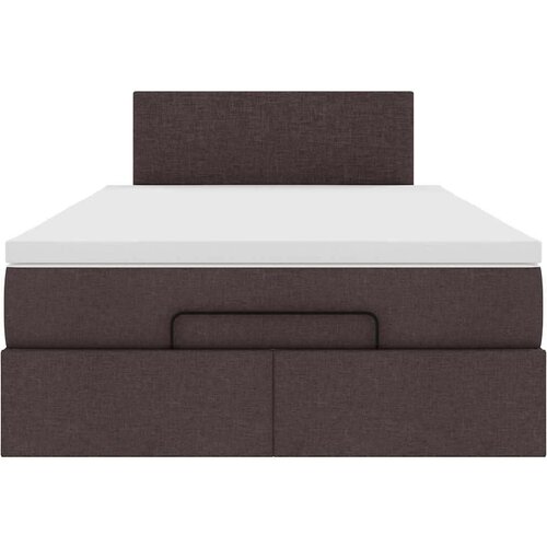 VidaXL okvir za krevet s madraca tamnosmeđi 120x190 cm od tkanine Slike