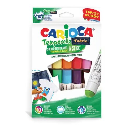 Carioca tempere u stiku za tekstil 10kom - Cene