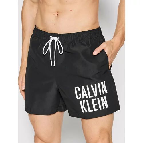 Calvin Klein Swimwear Kopalne hlače Medium KM0KM00739 Črna Regular Fit