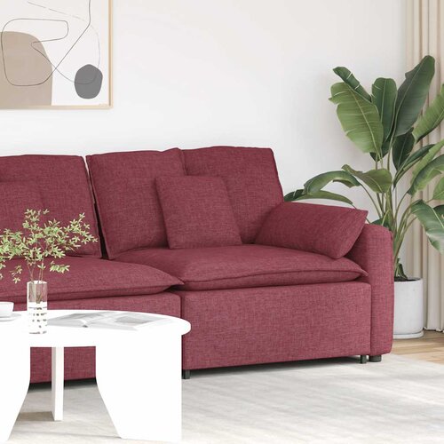  Modularni kauč s naslonom za ruke i jastucima, vinsko crvena 100 cm Cijene