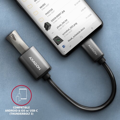 Axagon adapter USB-C M v USB-A Ž 3.2 20 cm Slike