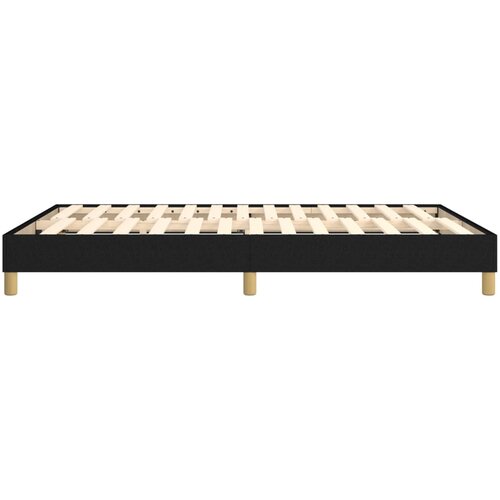  Okvir za krevet s oprugom crni 140x200 cm od tkanine Slike