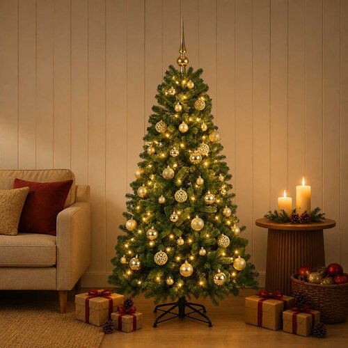  Umjetno božićno drvce s kuglicom 120 cm 150 LED lampica Cijene