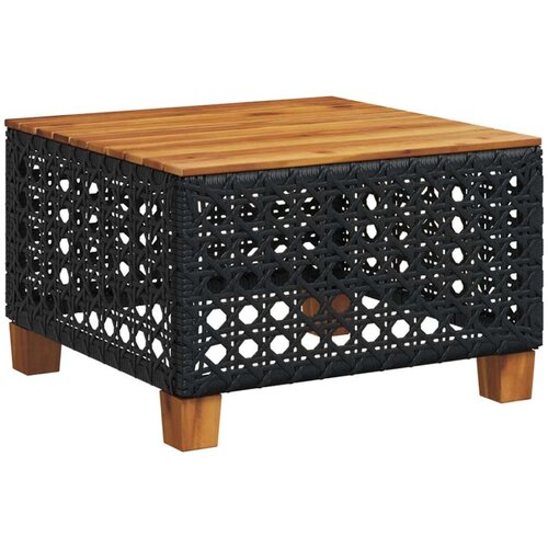  9-dijelni set vrtnih sofa s jastucima crni od poliratana Slike