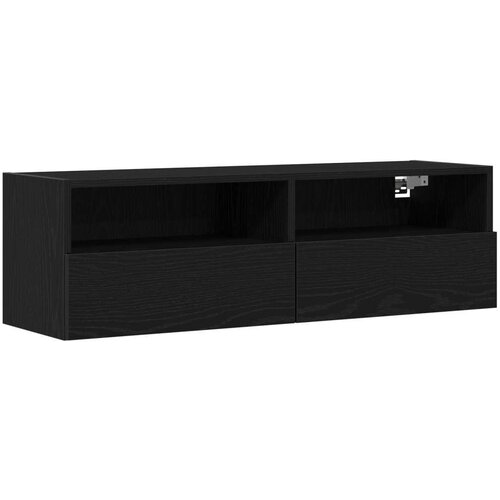 TV zidna vitrinka crni hrast 100x30x30 cm konstruirano drvo Cijene