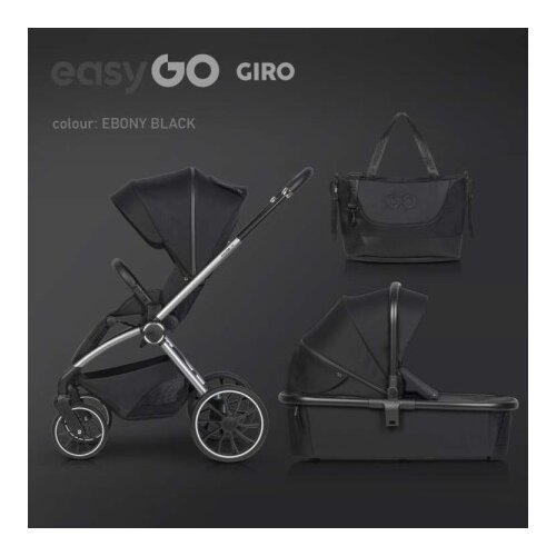 EUROCART easy go giro ebony black kolica za bebe 2u1 ( W/EA/GIRO/EB ) Slike