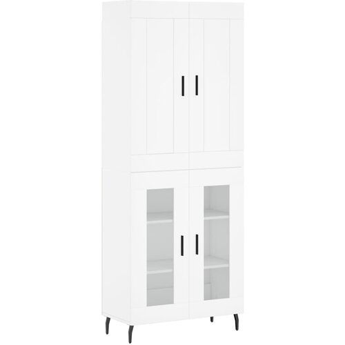 Maison Chic Visoka omara - Komoda - Predalnik bela 69,5x34x180 cm inženirski les, (21719316) Slike