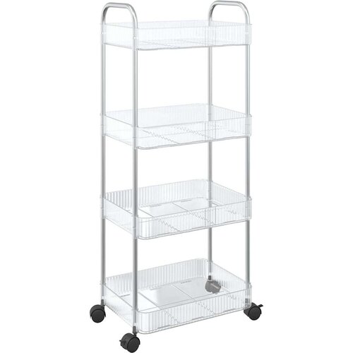 VidaXL Kolica za pohranu 4 nivoa prozirna 37x28x95 cm akril Slike