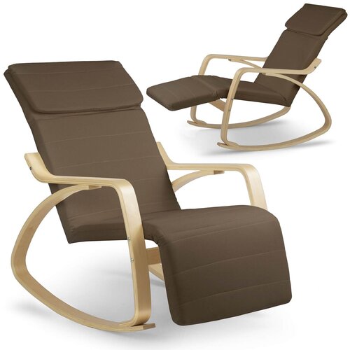 Sofotel Suzi Brown Rocking Chair with Adjustable Footrest for Ultimate Comfort, (21740815) Cene