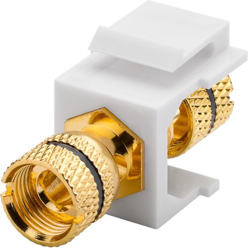 Audio konektor banana keystone modul crna Slike