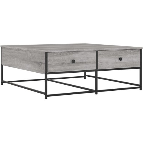 Maison Chic Klubska mizica - kavna mizica - Nizka mizica siva sonoma 100x99x40 cm inženirski les, (21753042) Slike