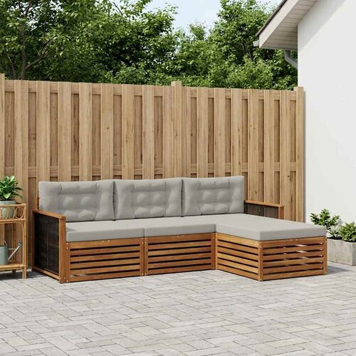  Set vanjskih sofa Prirodna i svjetlosiva 249 x 162,5 x 73 cm Cene
