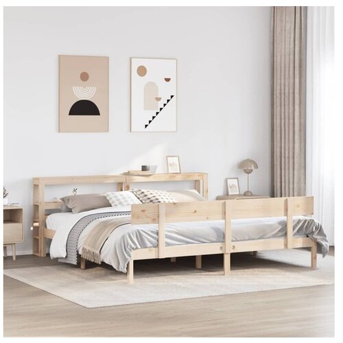 VidaXL Okvir kreveta bez madraca 180 x 200 cm od masivne borovine Slike