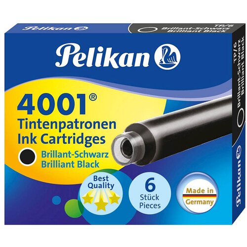 Pelikan Črnilni vložek TP/6, črn Slike