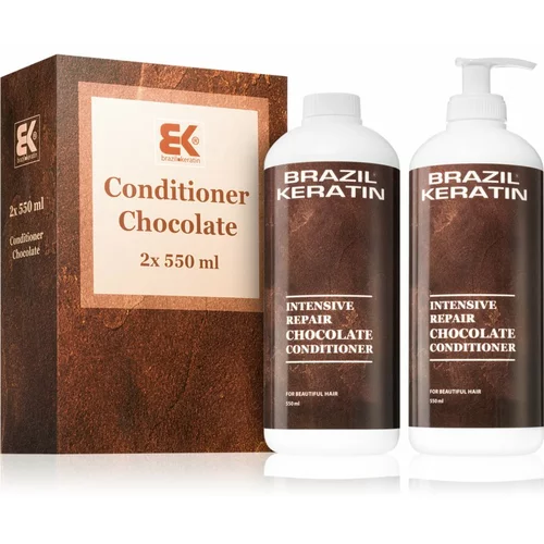 Brazil Keratin Chocolate Intensive Repair Conditioner ekonomično pakiranje (za oštećenu kosu)