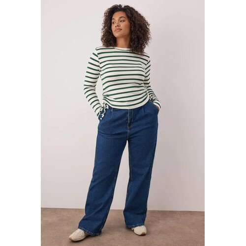 Trendyol Ženska bluza Tbbaw26Af00110, Zelena Cene