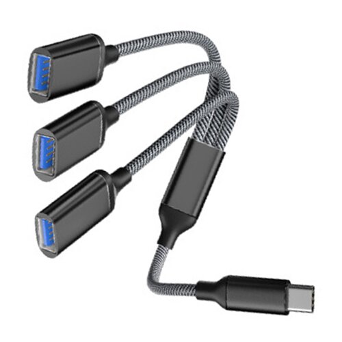 INF Razdelilnik USB zvezdi&scaron;ča Type-C s 3 priključki Black, (21732176) Cene