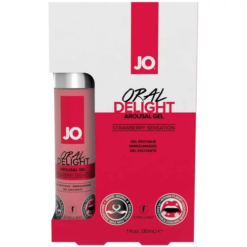 System Jo Oral Delight - rashladni, jestivi lubrikant - jagoda (30ml)