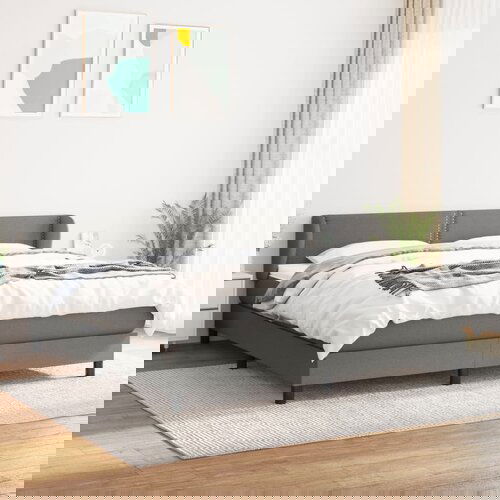 The Living Store Box spring postelja z vzmetnico temno siva 180x200 cm blago - Box Spring Postelja, (21520941) Slike