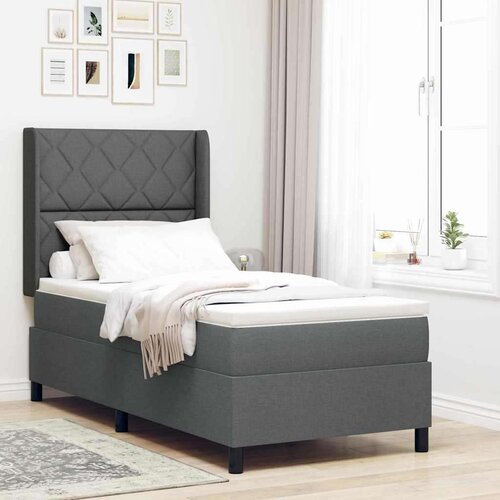  Krevet s madracem i LED  tamnosiv  100 x 200 cm  tkanina Cijene