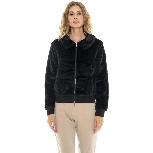 Leone 1947 Jakne Woman Jackets Sherpa Never Without Črna Cene