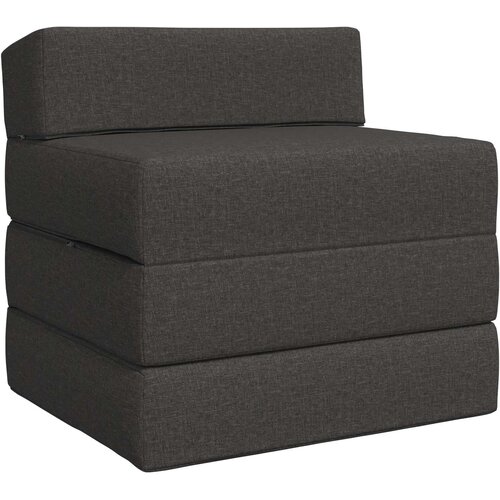 SOFA na razvlačenje Tamnosiva 200 x 70 x 10 cm Tkanina Slike