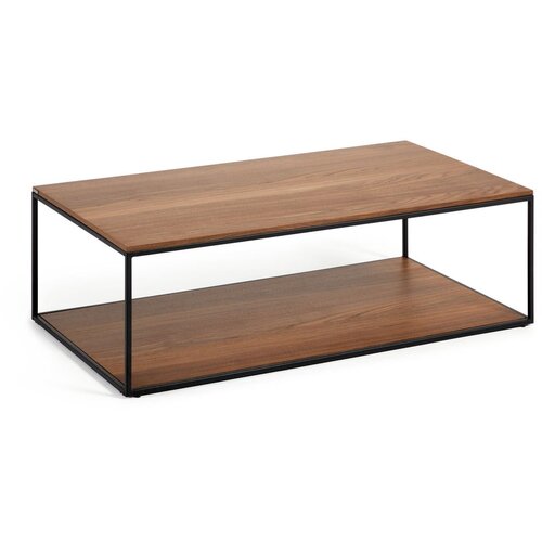 Kave Home Mizica z mizno plo&amp;scaron;čo v orehovem dekorju v temni naravni barvi 60x110 cm Yoana &amp;ndash; Slike