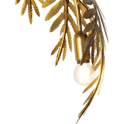 QAZQA Vintage stoječa svetilka starinsko zlato 3-svetlo velika - Botanica