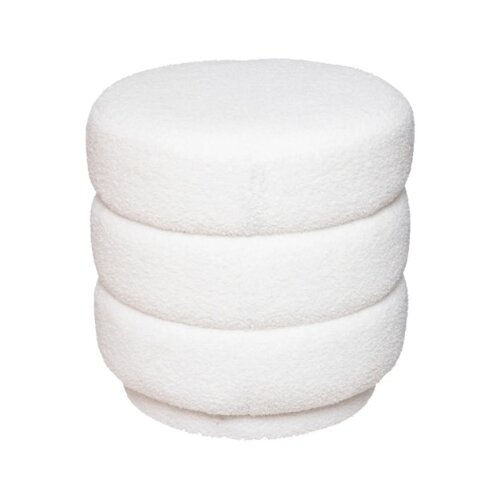 Atmosphera Tabure Sinan Wht Curl &amp;Oslash;40x40cm (166766C) Slike