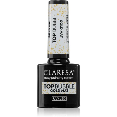 Claresa UV/LED Top Bubble gel nadlak za nohte mat odtenek Gold 5 g Cene